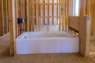 Happy Homeowner with New Bathtub